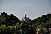 Bagan Myanmar. Cluster of red brick temples near Min myaw yaza  